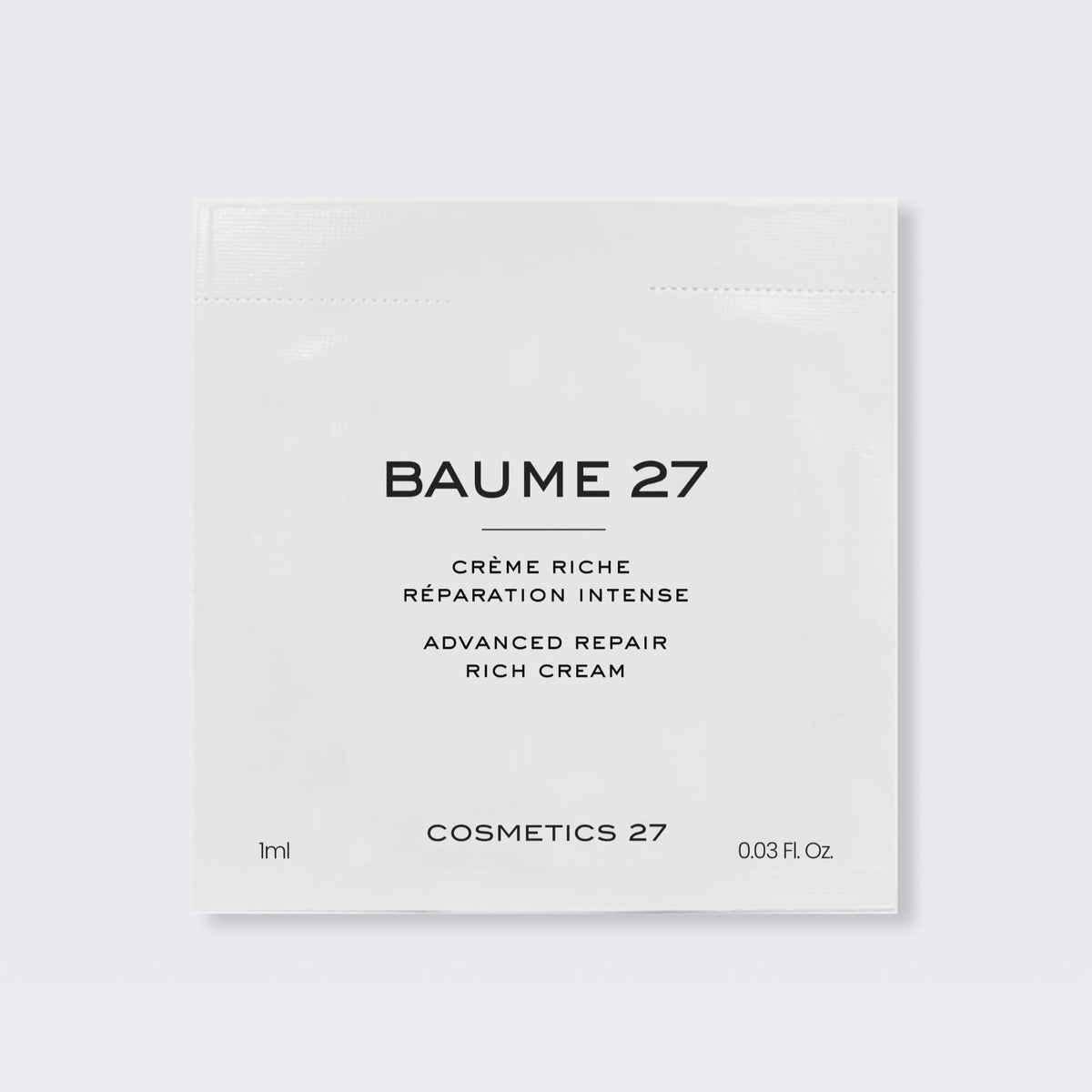 Sachet échantillon de Baume 27 Crème Riche, 1 ml