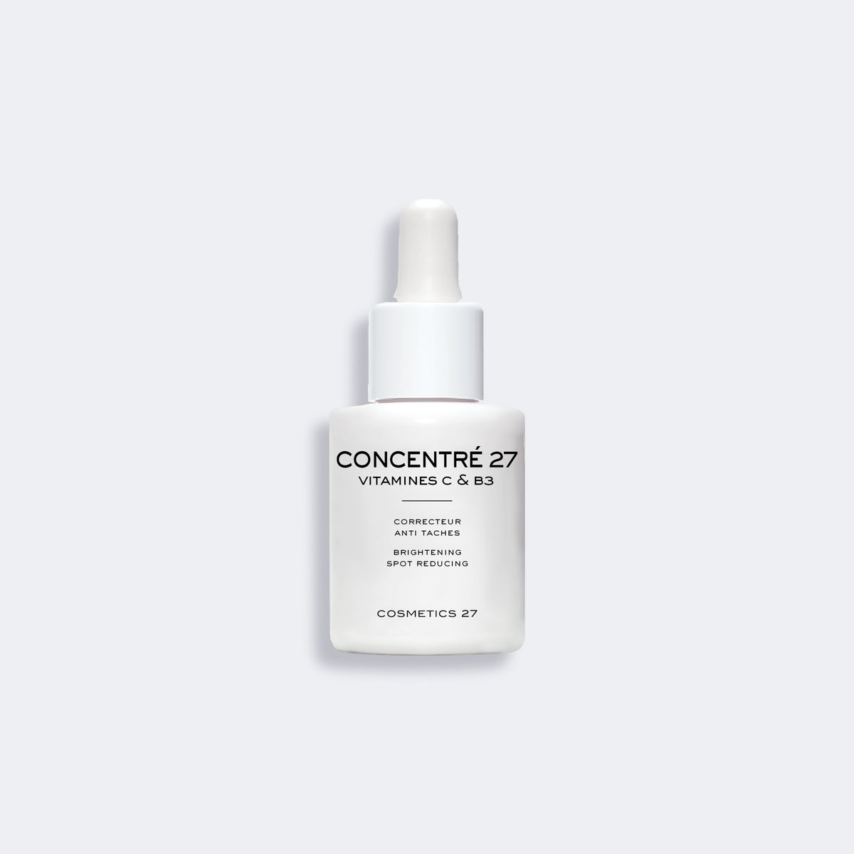 Concentré 27 Vitamins C & B3 dropper bottle on a light gray background