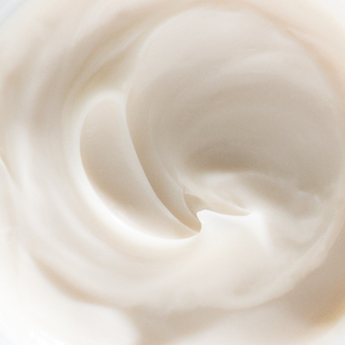 Close-up of a swirl of white cream